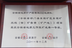 安徽省地質(zhì)工作找礦成果一等獎（壓縮版）.png